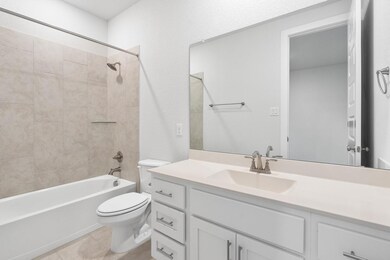 Full bath with vanity, shower / bathtub combinati