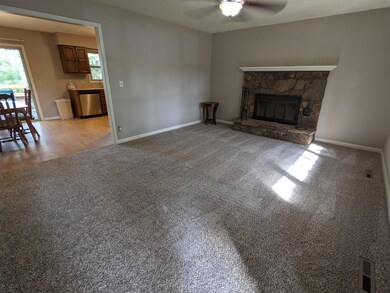Huge LR & wood Burning fireplace