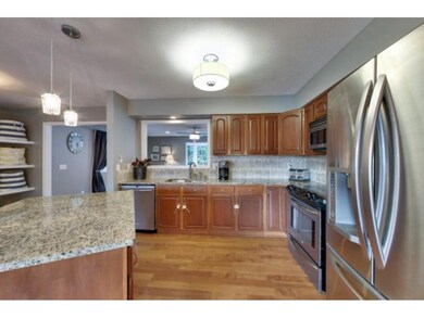 Spacious kitchen with plenty of cabinet space.