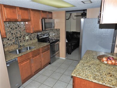 Kitchen with stainless steel appliances