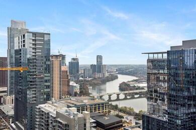 City view featuring a large body of water and a n