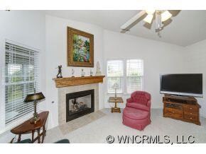 Living room with gas fireplace