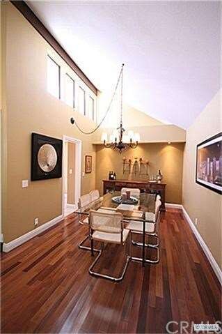Elegant Dining Room with clerestory windows,