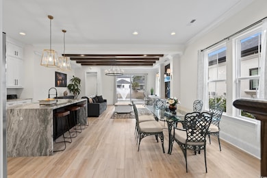 Dining room featuring light wood-type flooring, cr