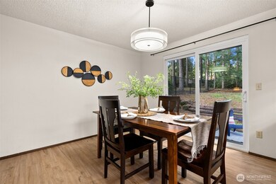 Dining room just off the living room and kitchen