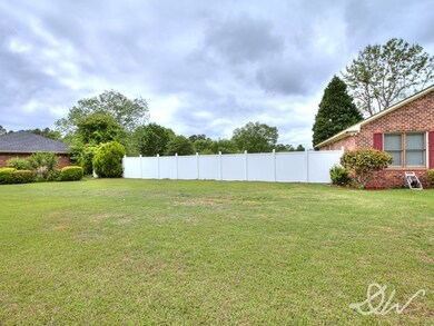large fenced yard