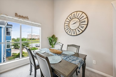 Beach views from the dining large dining room wind