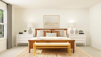 Located on the upper level, this luxurious owner’s suite featuring a private bath and walk-in closet. Perfect for your storage needs and staying organized! Virtual rendering of NEW Marquette plan in production at Cedar Hills!