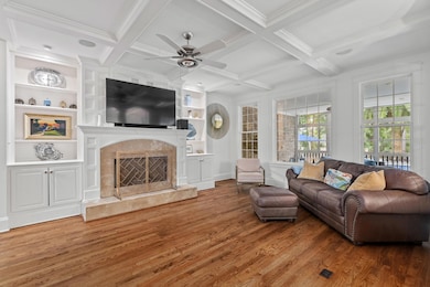 Large family room with fireplace