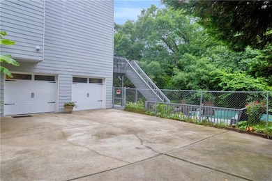 Garage with driveway