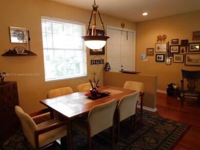 Dining area with view to front entry.