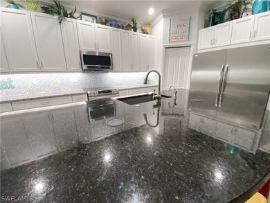 Large Granite Island with Built In Charging Ports