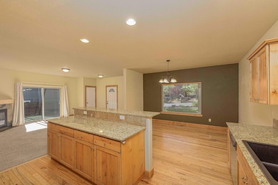 kitchen, living, dining