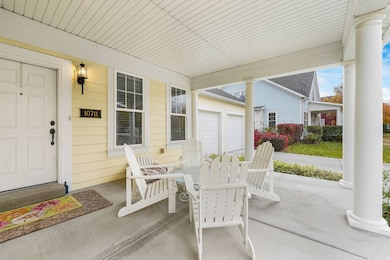 View of covered porch