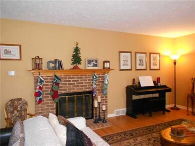 Living Room. Living room fireplace.