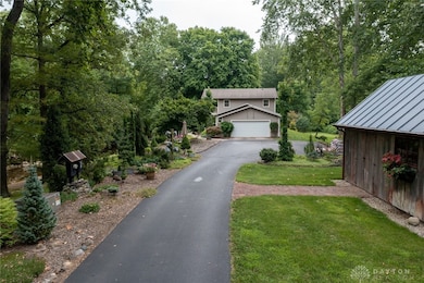 View driving towards house