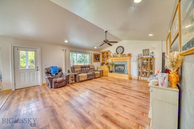 Living area with gas fireplace
