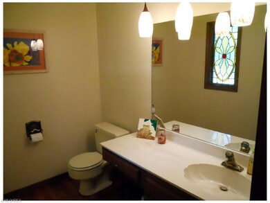1/2 bath off of the foyer. This home has 2 each 1/