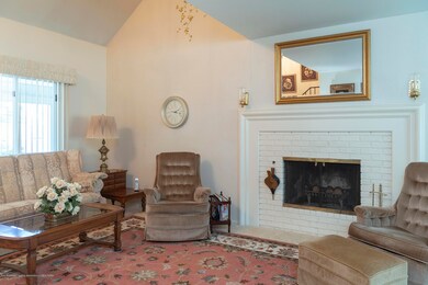 living room with fireplace