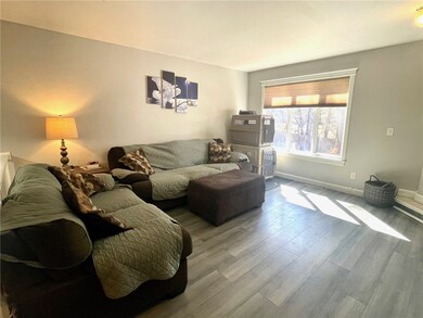 Nice vinyl plank flooring throughout the living ro
