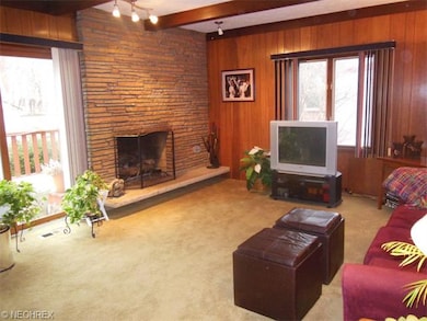 Warm Family Room with Custom Stone, Raised Hearth 