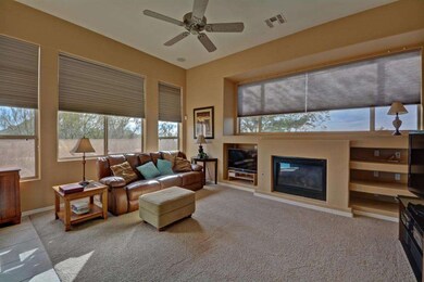 Cozy fireplace in family room
