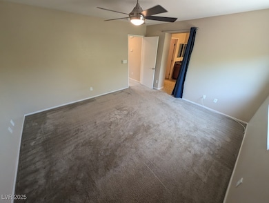Unfurnished bedroom featuring carpet floors, a cei