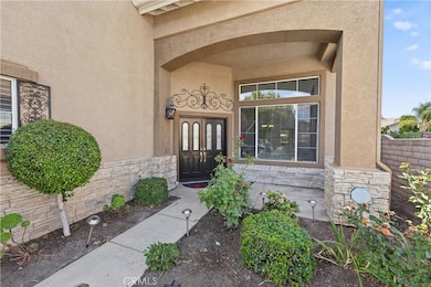 Welcoming walkway with double doors