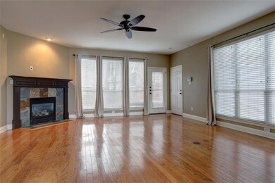 Great Room overlooks Backyard and is accented with