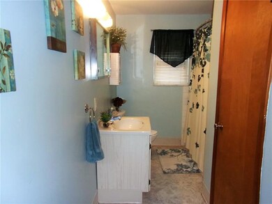 Main bath. Main level. Located between the two bed