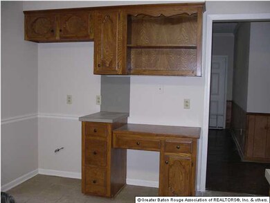 Desk in kitchen