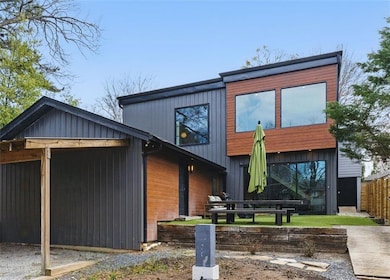 View of back of the property and carport