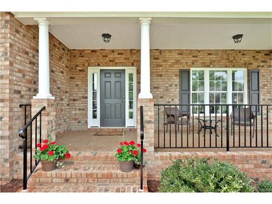 Beautiful brick front porch