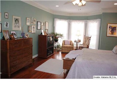 Master bedroom has great wall space for large furn