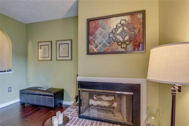 Living room fireplace