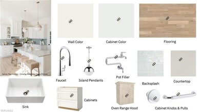Design board for the kitchen reality renovation