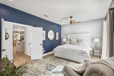 First-floor primary suite