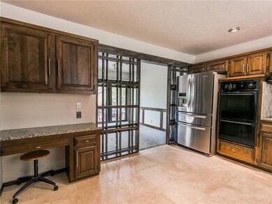 Kitchen is conveniently located to the dining room