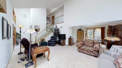 Living room and formal dining room