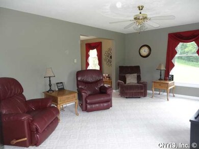 Living Room Living room opens to dining room (curr