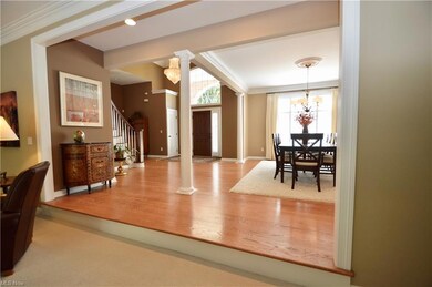 Expansive foyer and open dining room with gorgeous