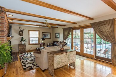 Family room with hardwood floors!