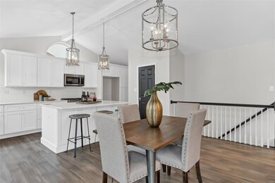 Large walk in pantry compliments this kitchen very