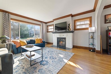 Living room featuring hardwood / wood-style floori
