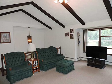 Living Room. Living room complete with vaulted cei