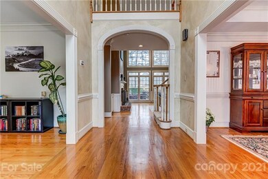 Welcoming two story foyer