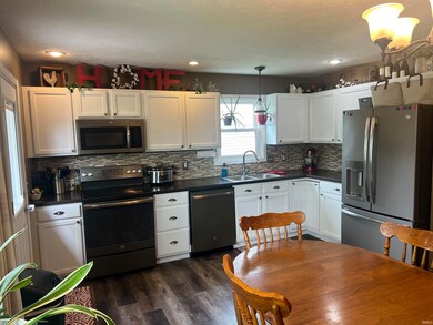 So many cabinets for great storage and all kitchen