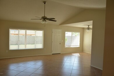 Vaulted ceiling in great room