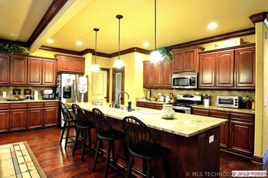 The center island can easily seat four or more and