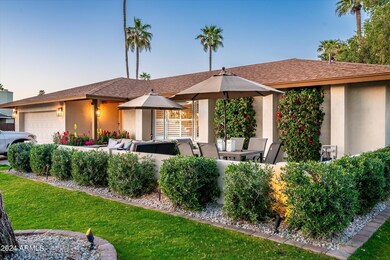 Frontyard patio w/ camelback views